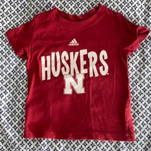 Adidas Nebraska Huskers youth Tshirt size 3T. Worn once. Perfect condition.